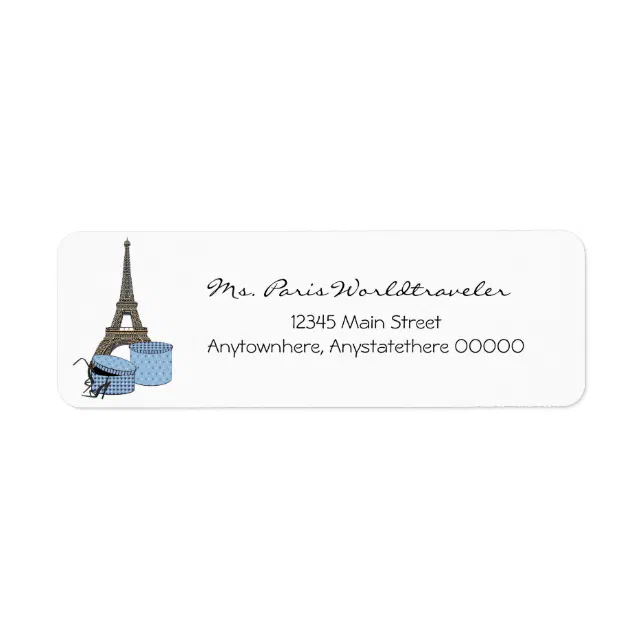 Blue Evening in Paris Eiffel Tower Address Labels Zazzle