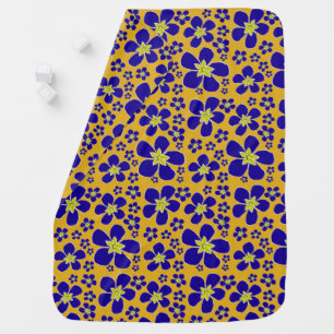 Blue Evening Primrose baby blanket