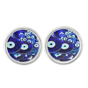 Blue Evil Eye amulets Cufflinks