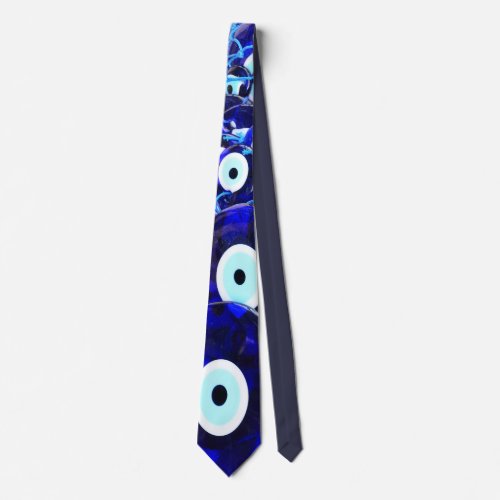 Blue Evil Eye amulets Neck Tie