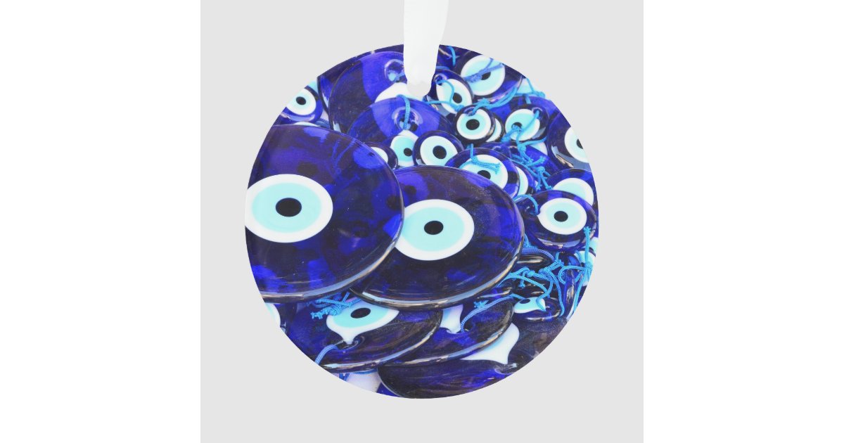 Blue Evil Eye amulets Ornament | Zazzle