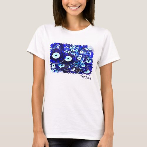 Blue Evil Eye amulets T_Shirt