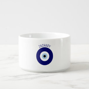 Blue Evil Eye Good luck & Protection Symbol Bowl