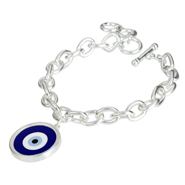 Blue Evil Eye Good luck & Protection Symbol Bracelet (Side)