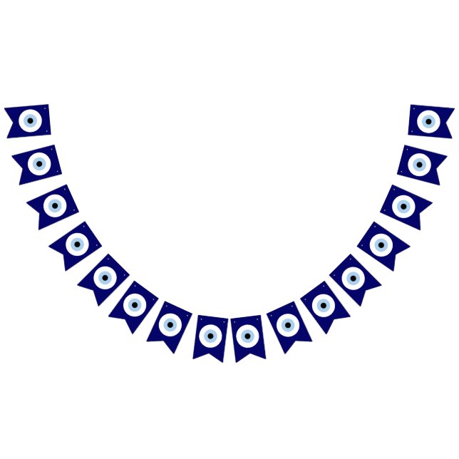 Blue Evil Eye Good luck & Protection Symbol Bunting Flags (All)