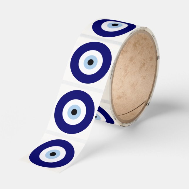 Blue Evil Eye Good luck & Protection Symbol Classic Round Sticker (Roll)