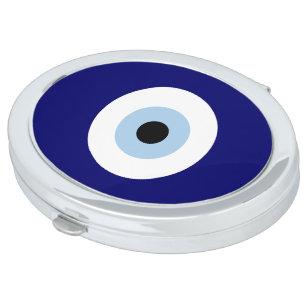 Blue Evil Eye Good luck & Protection Symbol Compact Mirror
