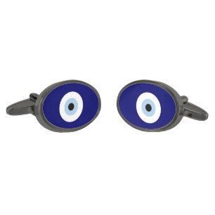 Blue Evil Eye Good luck & Protection Symbol Cufflinks