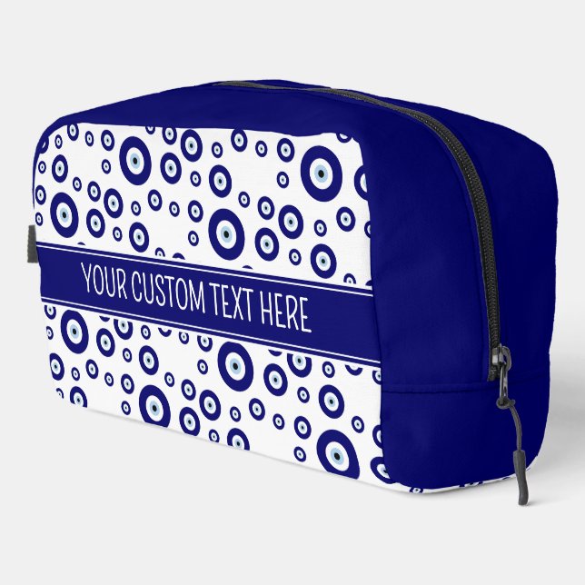 Blue Evil Eye Good luck & Protection Symbol Dopp Kit (Right Corner)
