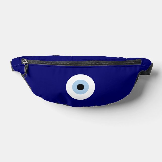 Blue Evil Eye Good luck & Protection Symbol Fanny Pack (Lay Down)