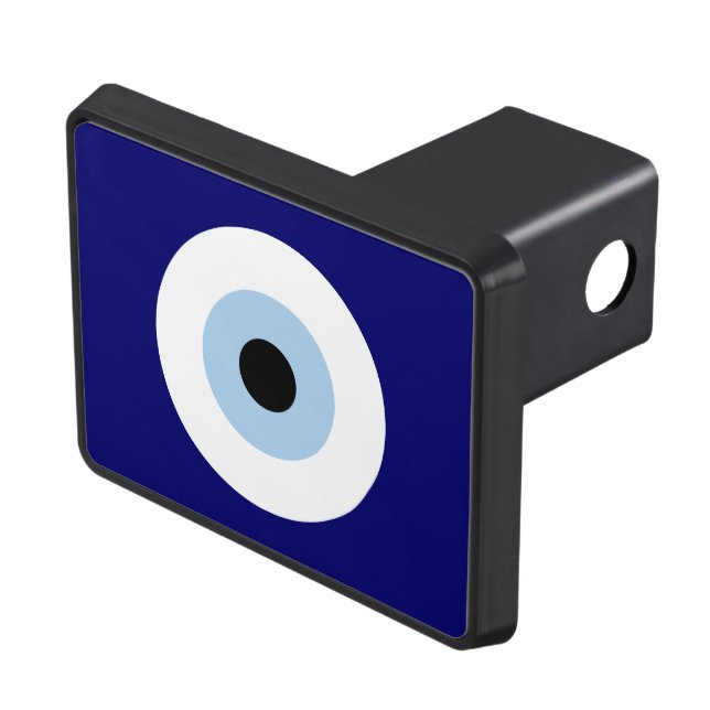 Blue Evil Eye Good luck & Protection Symbol Hitch Cover (Top Right)