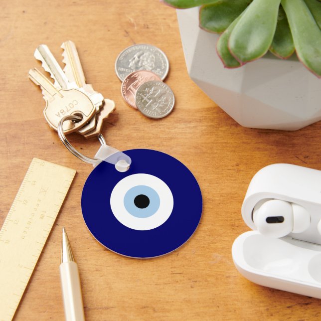 Blue Evil Eye Good luck & Protection Symbol Keychain (Desk)