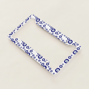 Blue Evil Eye Good luck & Protection Symbol License Plate Frame