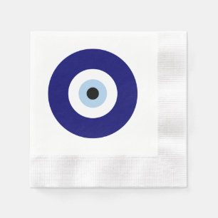 Blue Evil Eye Good luck & Protection Symbol Napkins