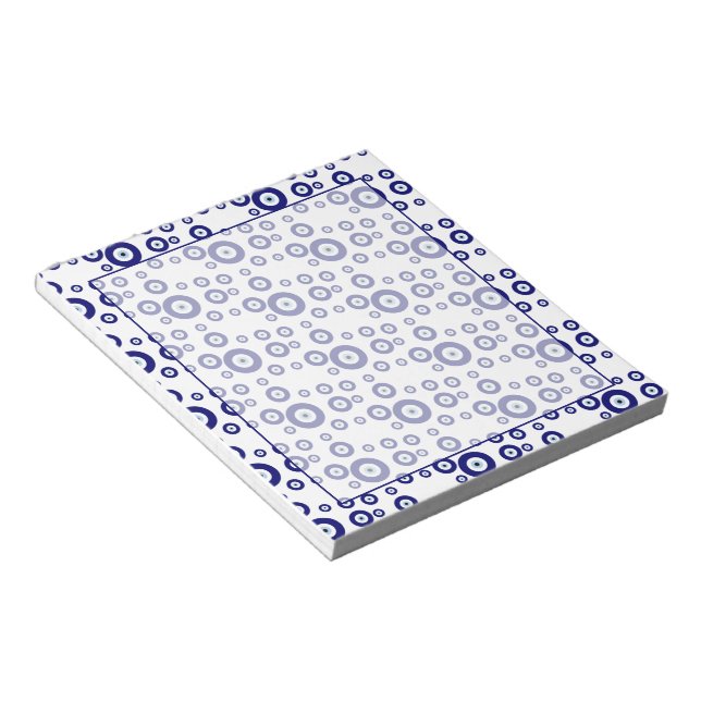 Blue Evil Eye Good luck & Protection Symbol Notepad (Angled)
