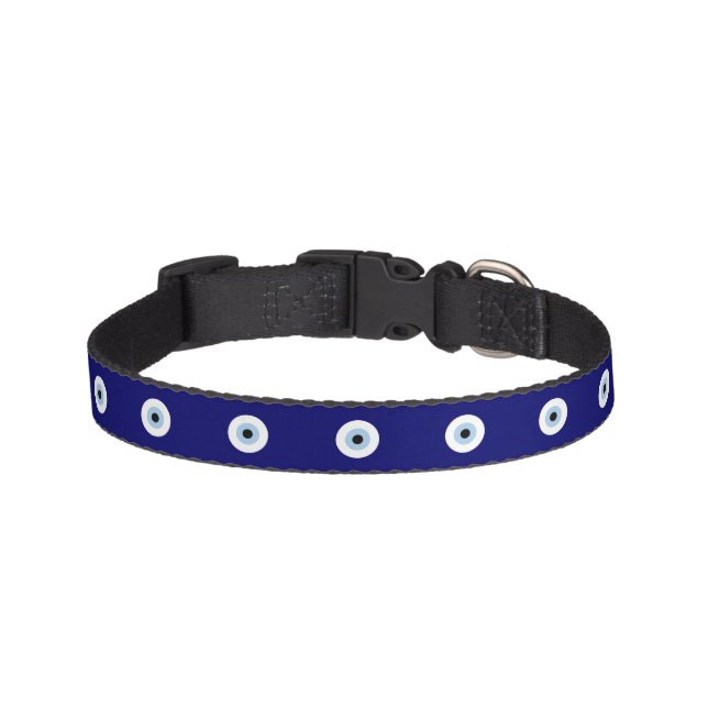 Blue Evil Eye Good luck & Protection Symbol Pet Collar (Front)