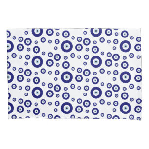 Blue Evil Eye Good luck & Protection Symbol Pillow Case