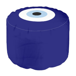 Blue Evil Eye Good luck & Protection Symbol Pouf