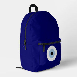 Blue Evil Eye Good luck & Protection Symbol Printed Backpack