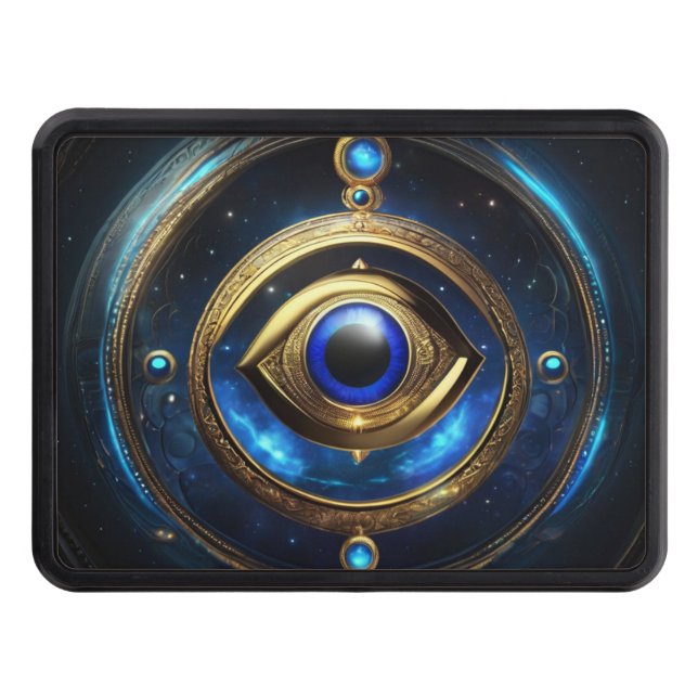 Blue Evil Eye Hitch Cover (Front)