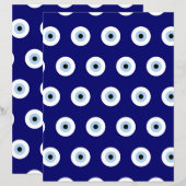 Blue Evil Eye Protection Symbol Scrap Book Paper (Front/Back)