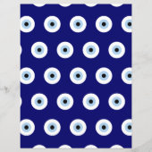 Blue Evil Eye Protection Symbol Scrap Book Paper (Front)
