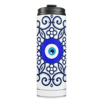 Blue Evil Eye Thermal Tumbler by hennabyjessica at Zazzle