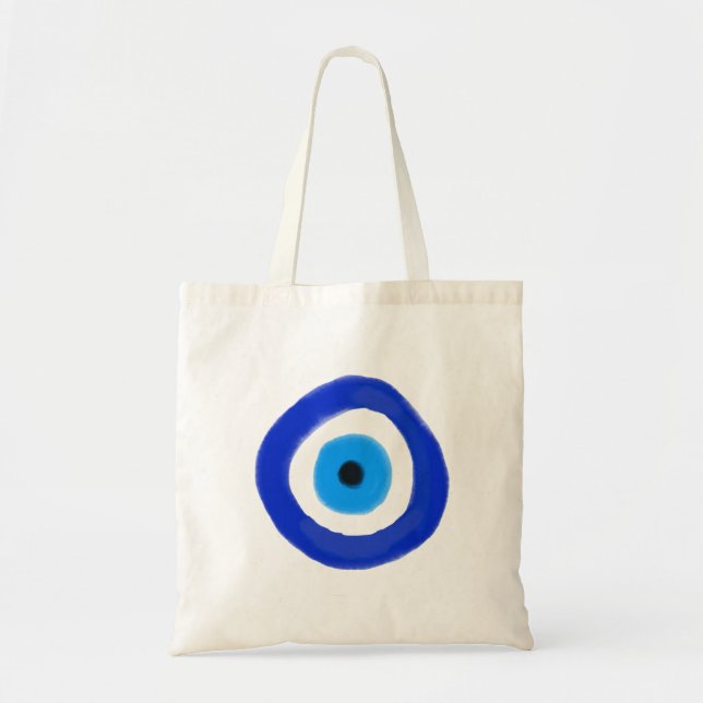 Blue Evil Eye Tote Bag (Front)