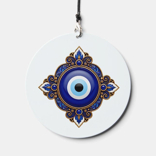 Blue Evil Eye Wind Chime (Front)