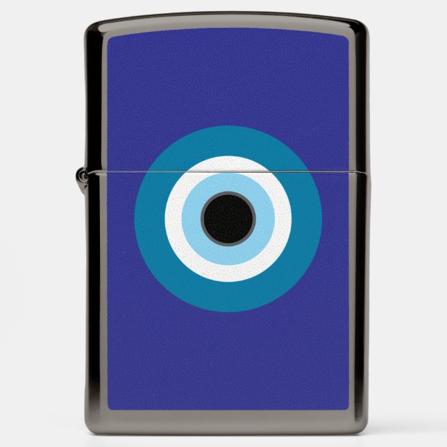Blue Evil Eye Zippo Lighter (Front)