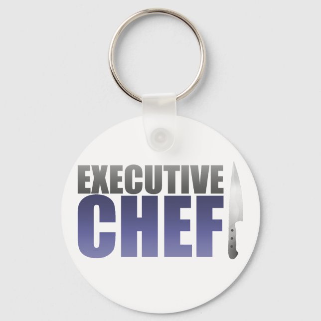 Blue Executive Chef Keychain (Front)