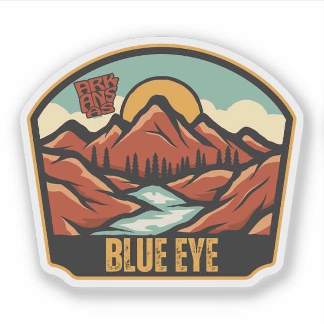 Blue Eye, Arkansas  Sticker (Front)
