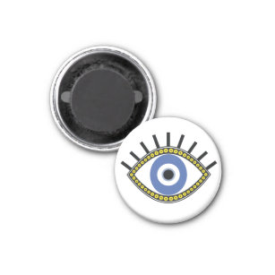 Blue eye bead amulet greek evil eye protection magnet
