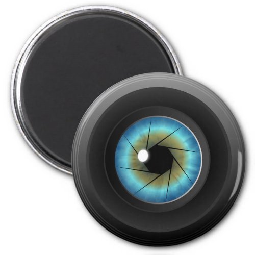 Blue Eye Camera Lens Custom Fridge Magnet