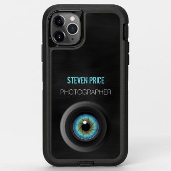 Blue Eye Camera Lens Photographer Photography Otterbox Defender Iphone 11 Pro Max Case by sunnymars at Zazzle