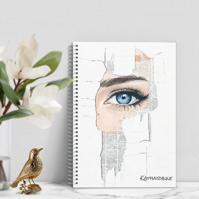 Blue Eye Collage Abstract Artwork Notebook (Blue Eye Collage Abstract Artwork Notebook)