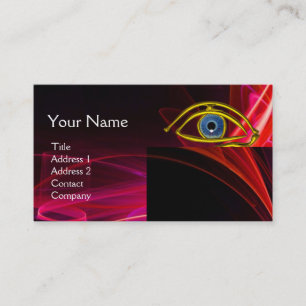 BLUE EYE Doctor,Ophthalmic,Oculist Symbol,Red Pink Business Card