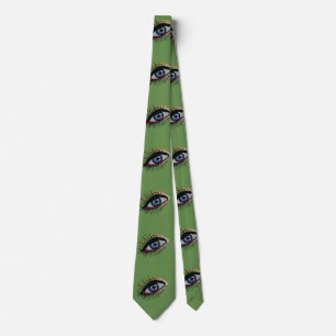 Blue Eye Drawing Tie