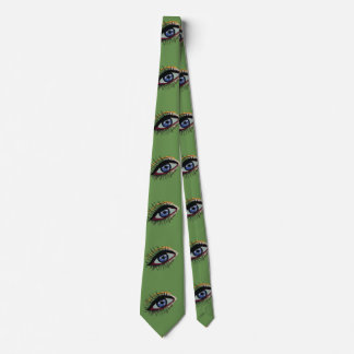 Blue Eye Drawing Tie