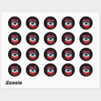 Blue Eye Stickers, Zazzle