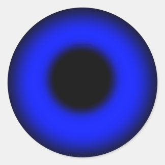Blue Eye Eclipse  Classic Round Sticker