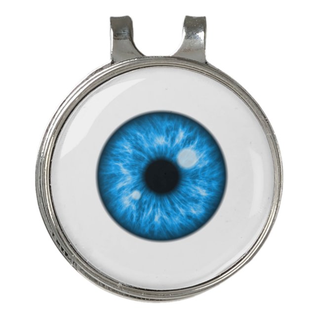 Blue Eye Funny Golf Hat Clip (Front)