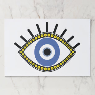 Blue eye, good luck, greek evil eye protection paper pad