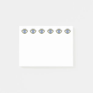 Blue eye, good luck, greek evil eye protection post-it notes