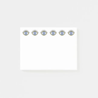 Blue eye, good luck, greek evil eye protection  post-it notes