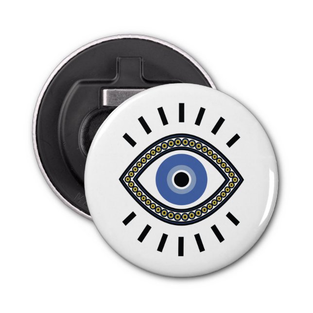 Blue eye good luck protection bead talisman bottle opener (Front)