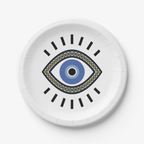 Blue eye good luck protection bead talisman paper plates