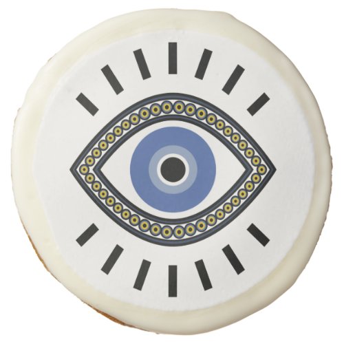 Blue eye good luck protection bead talisman sugar cookie