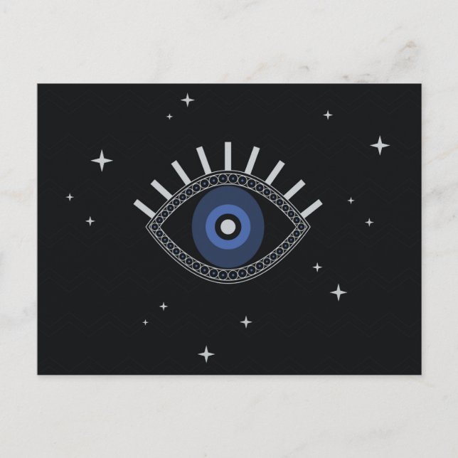 Blue eye good luck protection from evil eye postcard (Front)