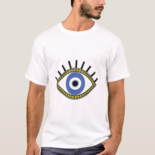 Blue eye good luck protection from evil eye T_Shirt